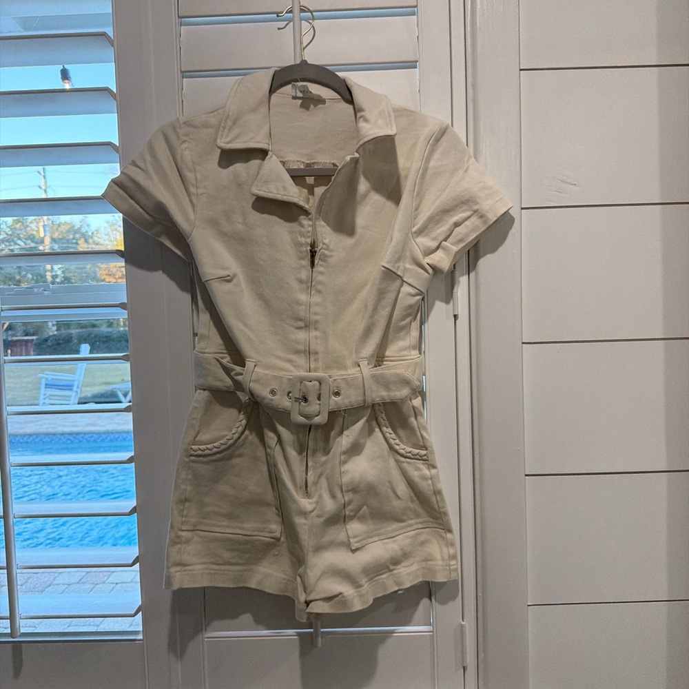 Stylish Cream Women's Romper